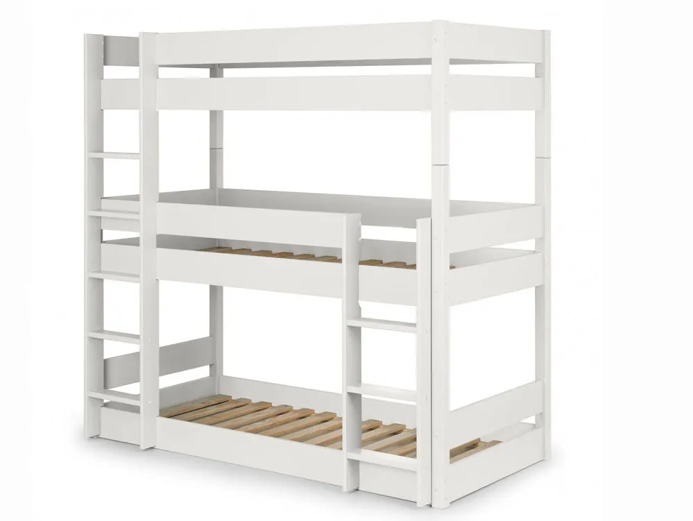 Julian Bowen Julian Bowen Trio 3ft Surf White Triple Wooden Bunk Bed Frame