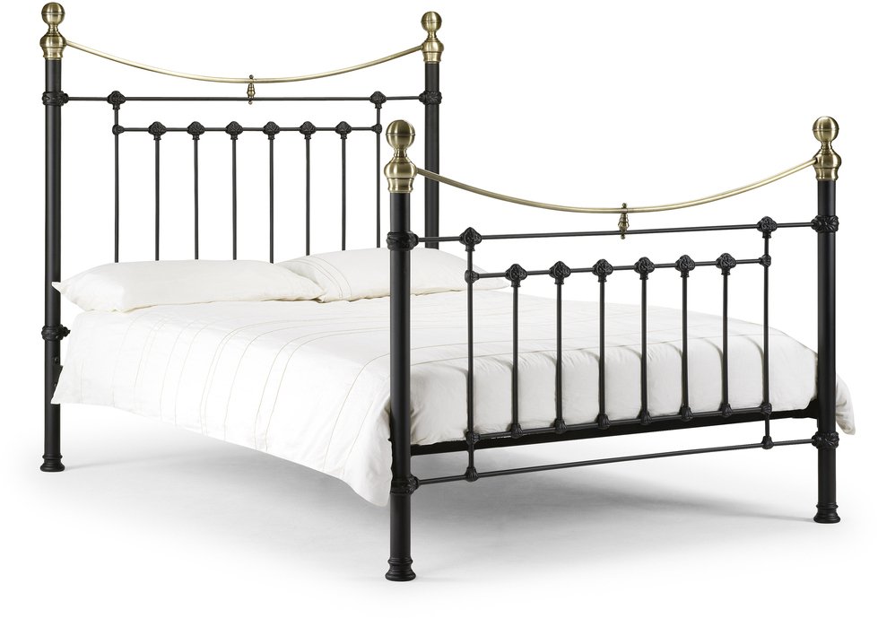 Julian Bowen Victoria 4ft6 Double Satin, Metal Bed Frame With Birds Head