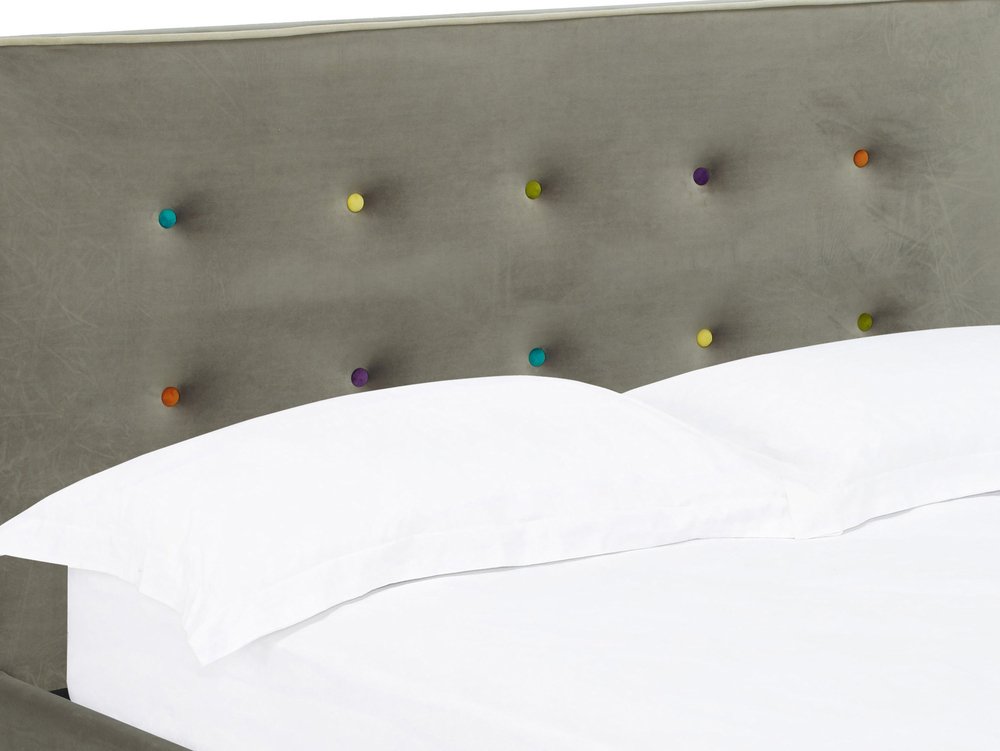 LPD LPD Camden 5ft King Size Grey Upholstered Fabric Bed Frame