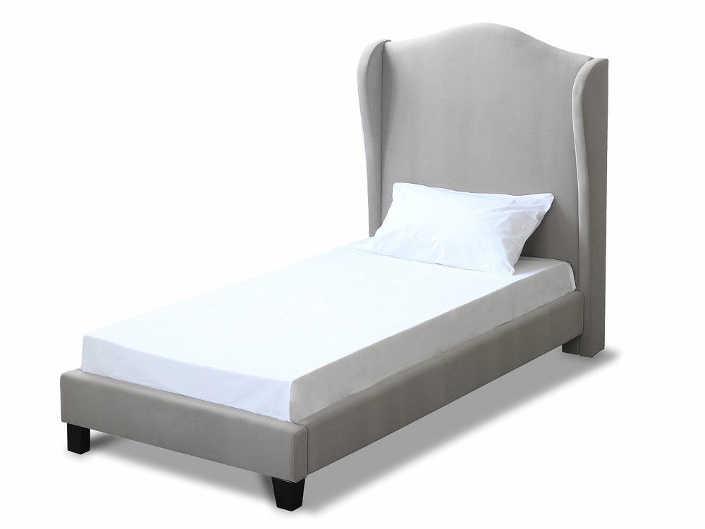 LPD LPD Chateaux 3ft Single Silver Upholstered Fabric Bed Frame