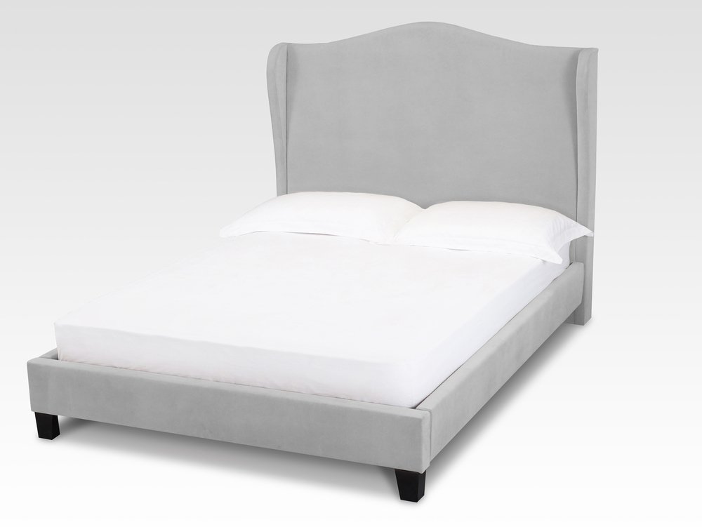 LPD LPD Chateaux 5ft King Size Silver Upholstered Fabric Bed Frame