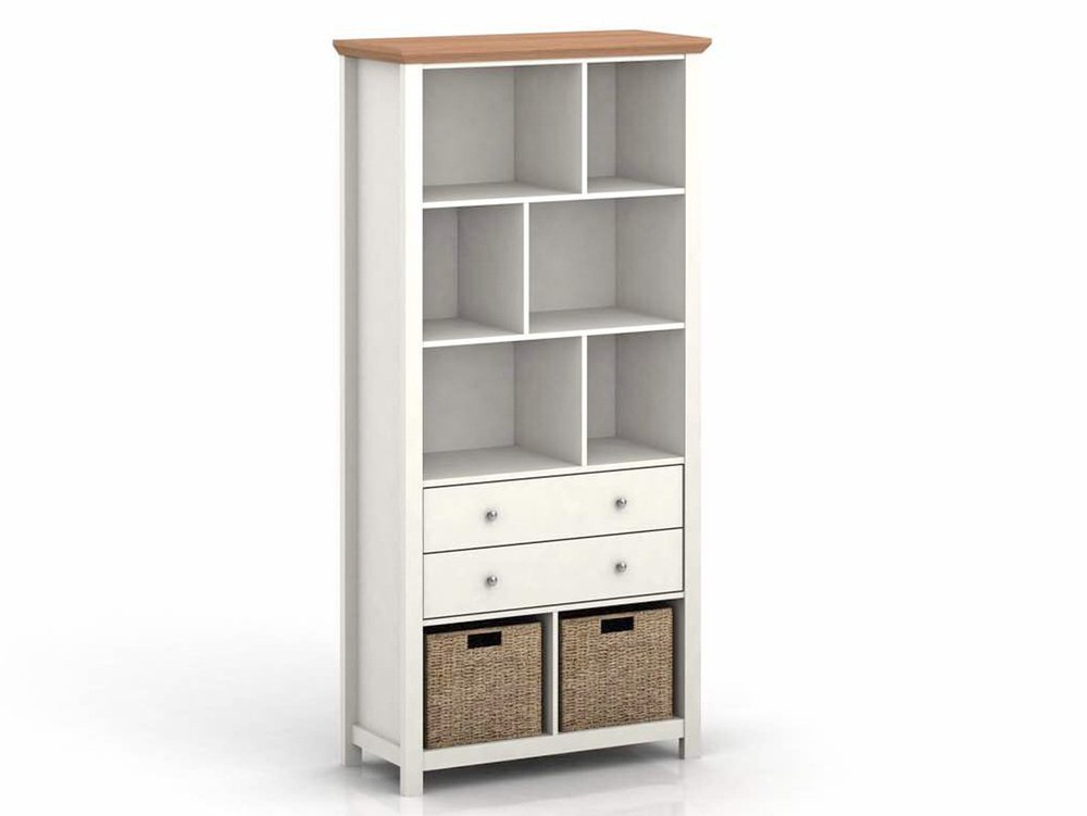 LPD LPD Cotswold Cream and Oak Bookcase (Flat Packed)