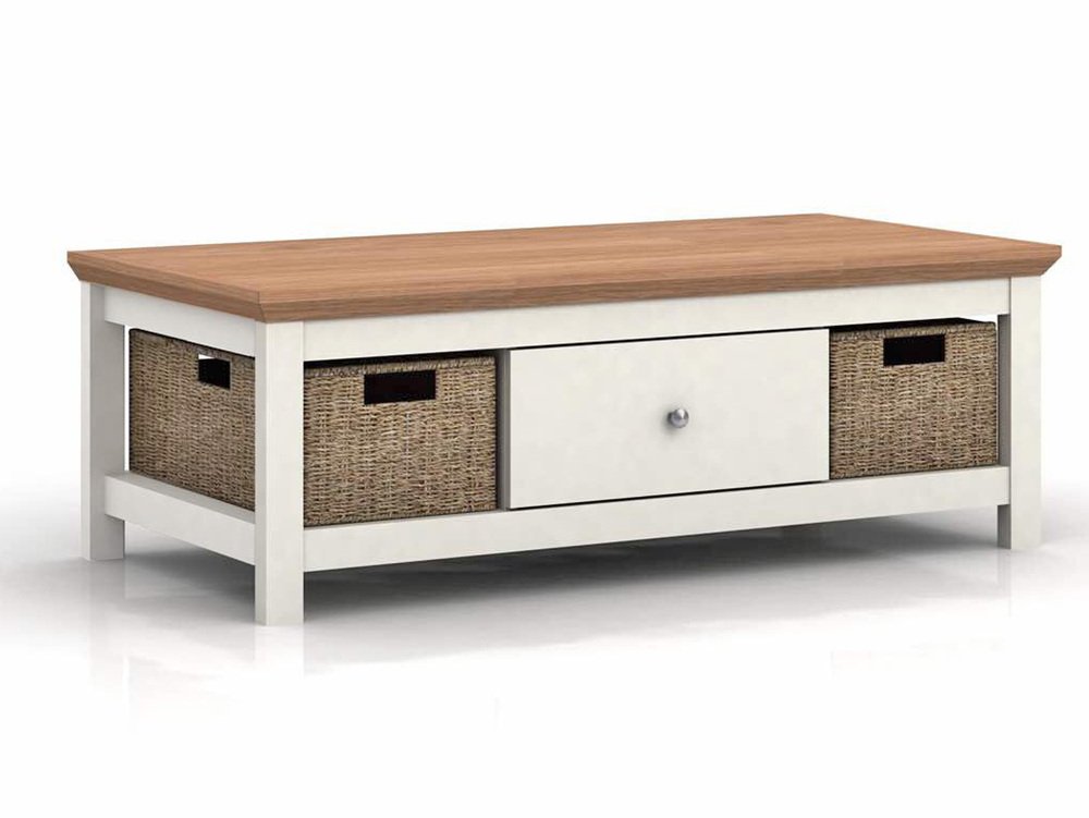 LPD LPD Cotswold Cream and Oak Coffee Table (Flat Packed)