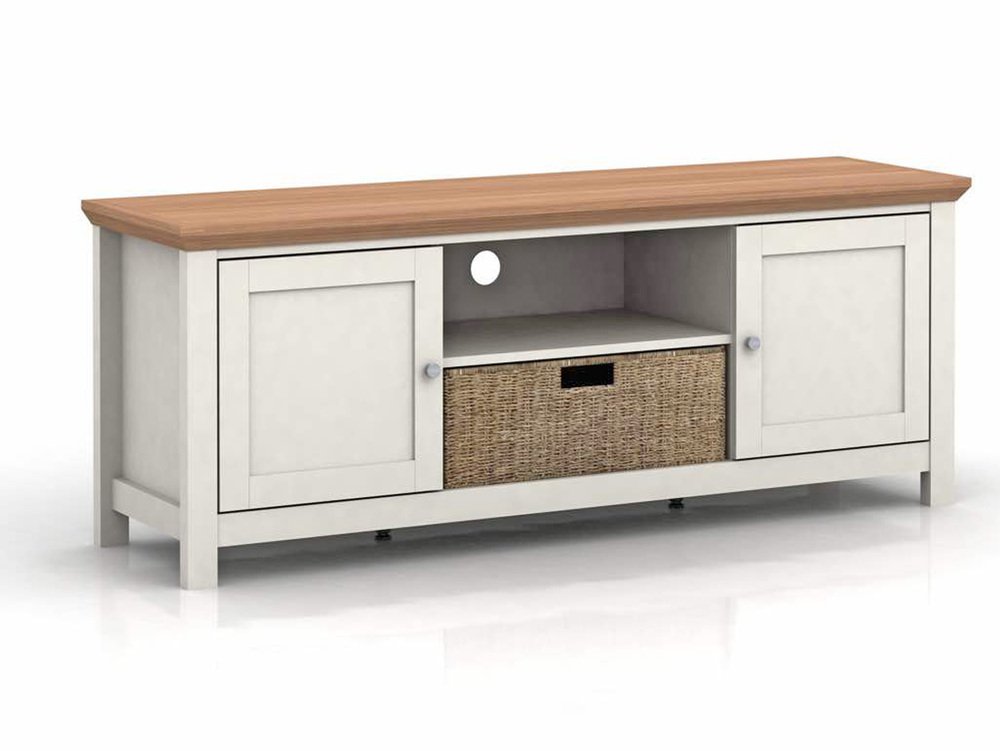 LPD LPD Cotswold Cream and Oak TV Media Cabinet (Flat Packed)