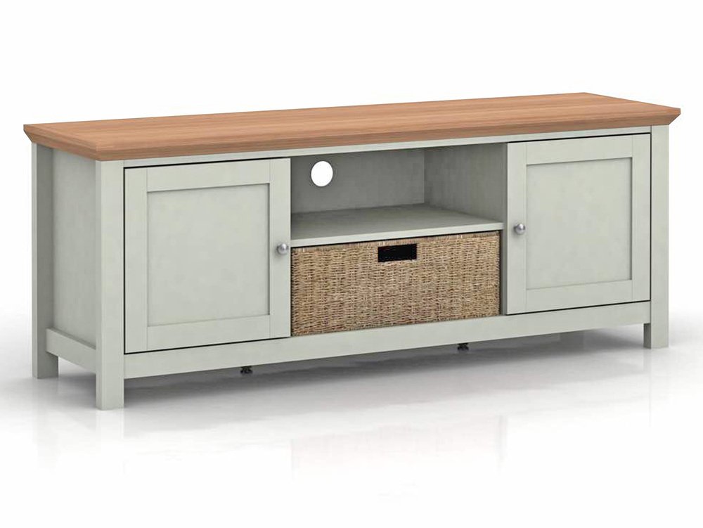LPD LPD Cotswold Grey and Oak TV Media Cabinet (Flat Packed)