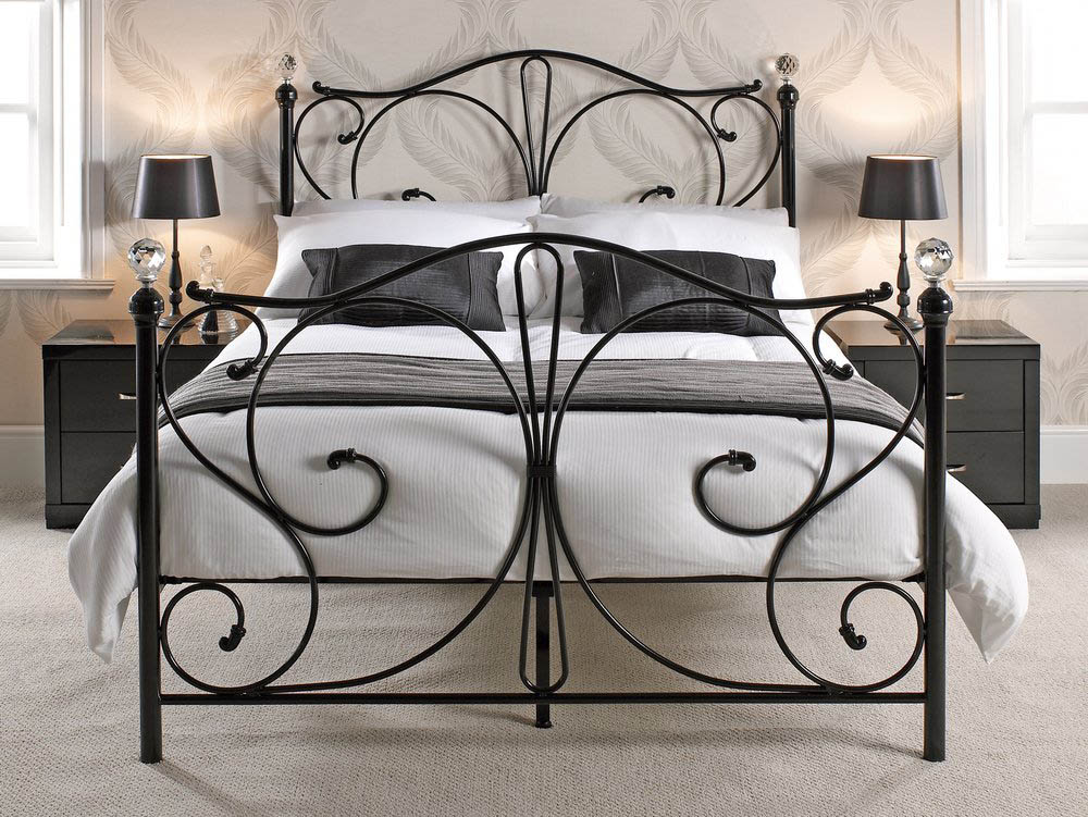 LPD LPD Florence 5ft King Size Black Metal Bed Frame
