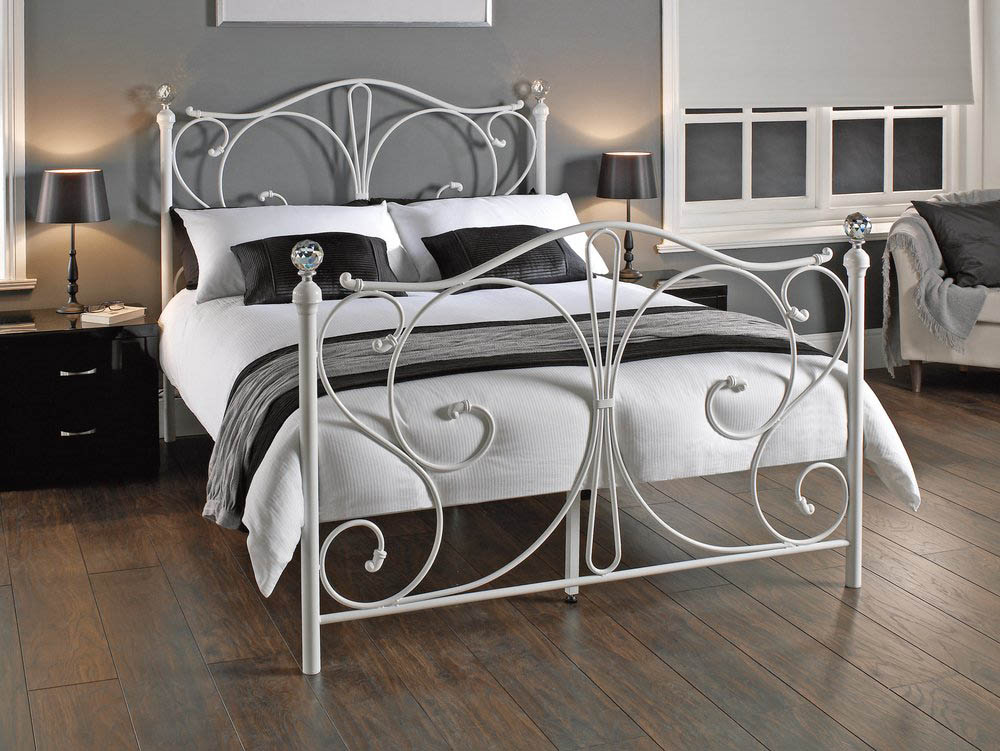 Lpd Florence 5ft King Size White Metal Bed Frame Archers Sleepcentre Lpd Florence 5ft King Size White Metal, White Metal King Bed Frame
