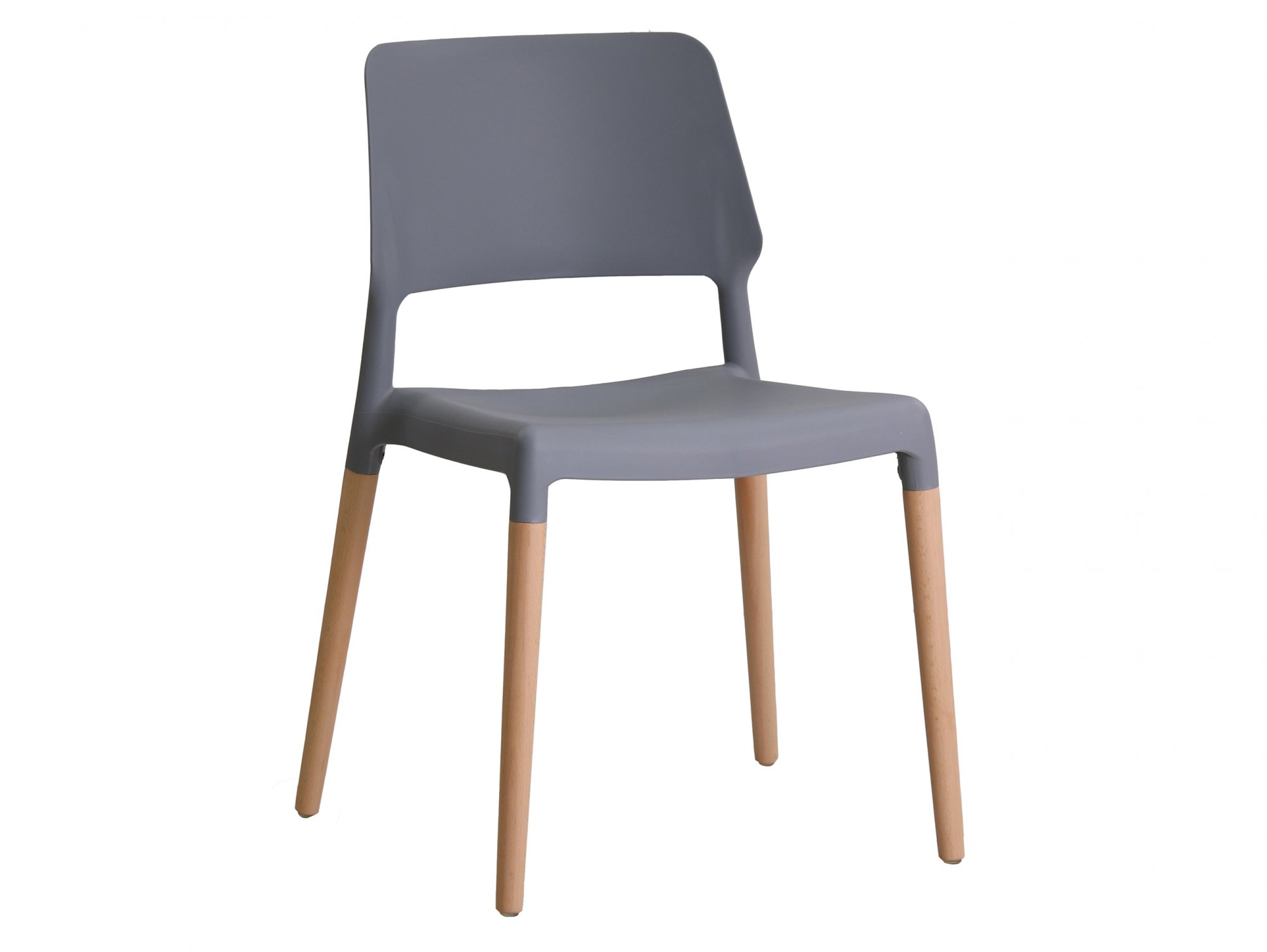 LPD LPD Fraser White Dining Table and 4 Riva Grey Chairs