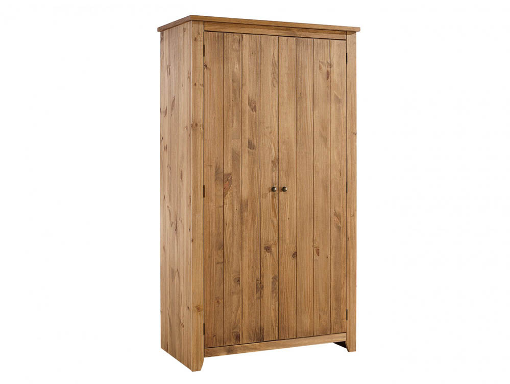 LPD LPD Havana 2 Door Pine Wooden Double Wardrobe (Flat Packed)