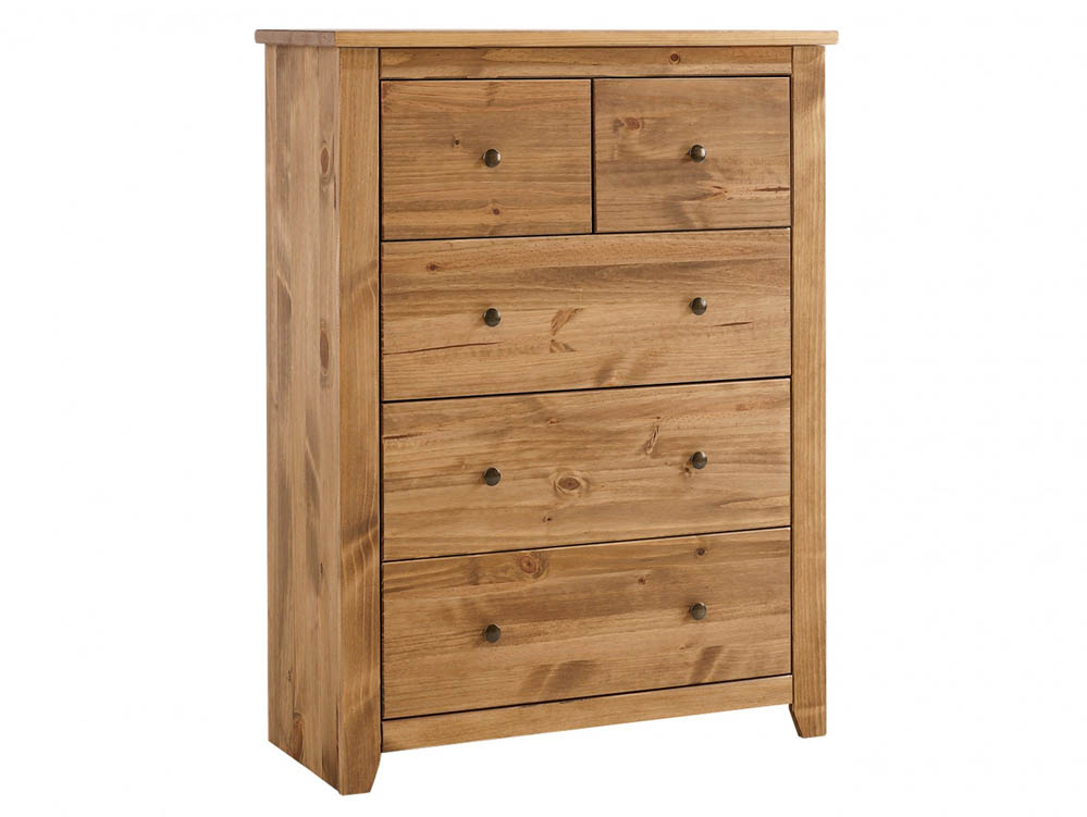 LPD LPD Havana 3+2 Pine Wooden Chest of Drawers (Flat Packed)