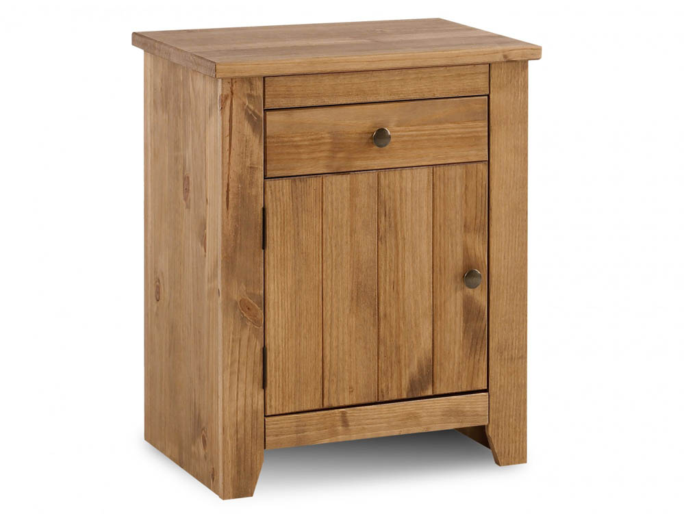 LPD LPD Havana Pine 1 Drawer Small Bedside Cabinet (Flat Packed)