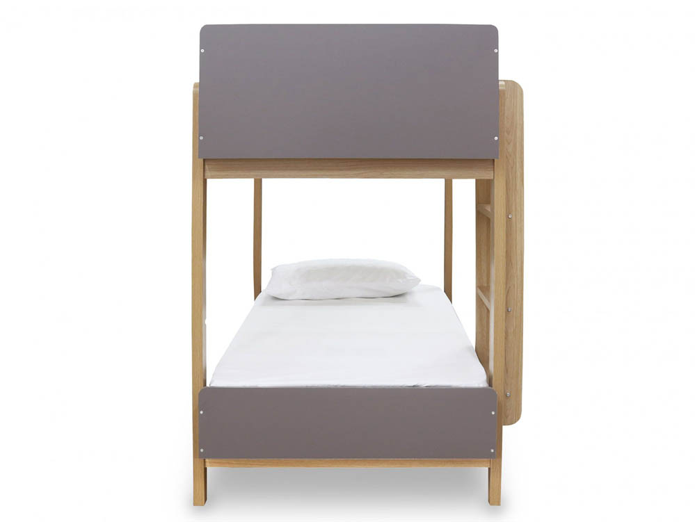 LPD LPD Hero 3ft Wooden Grey and Oak Bunk Bed Frame