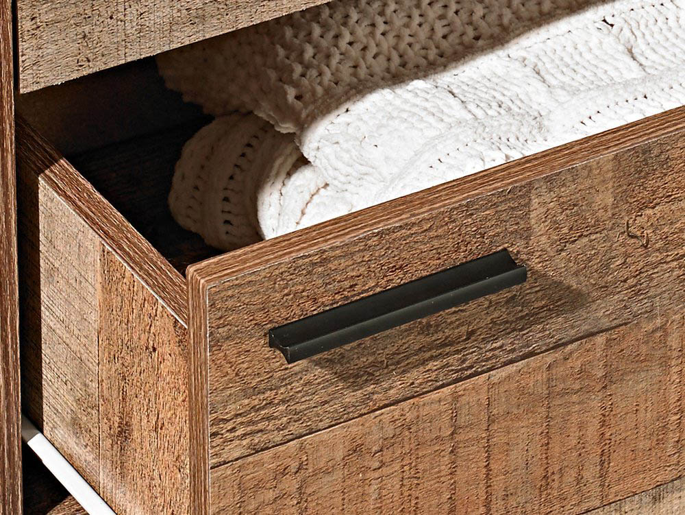 LPD LPD Hoxton Rustic 1 Drawer Small Bedside Cabinet (Flat Packed)