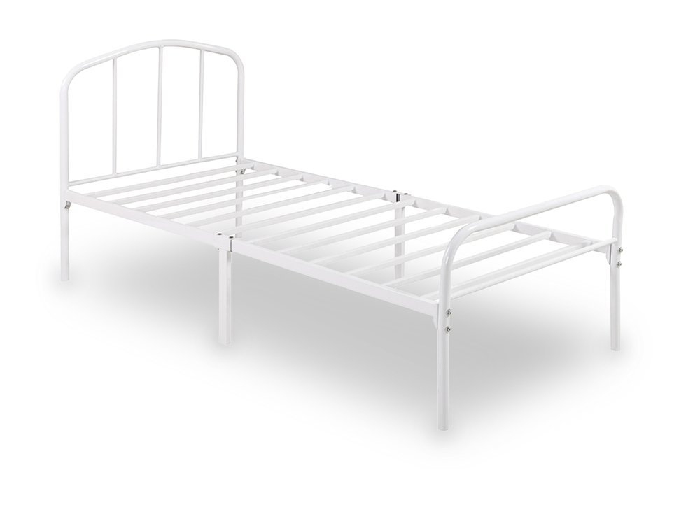 Lpd Milton 3ft Single White Metal Bed, Metal Single Bed Frame Uk