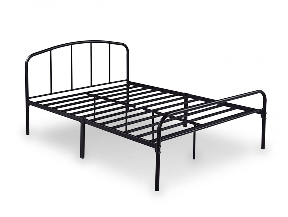 LPD LPD Milton 4ft6 Double Black Metal Bed Frame