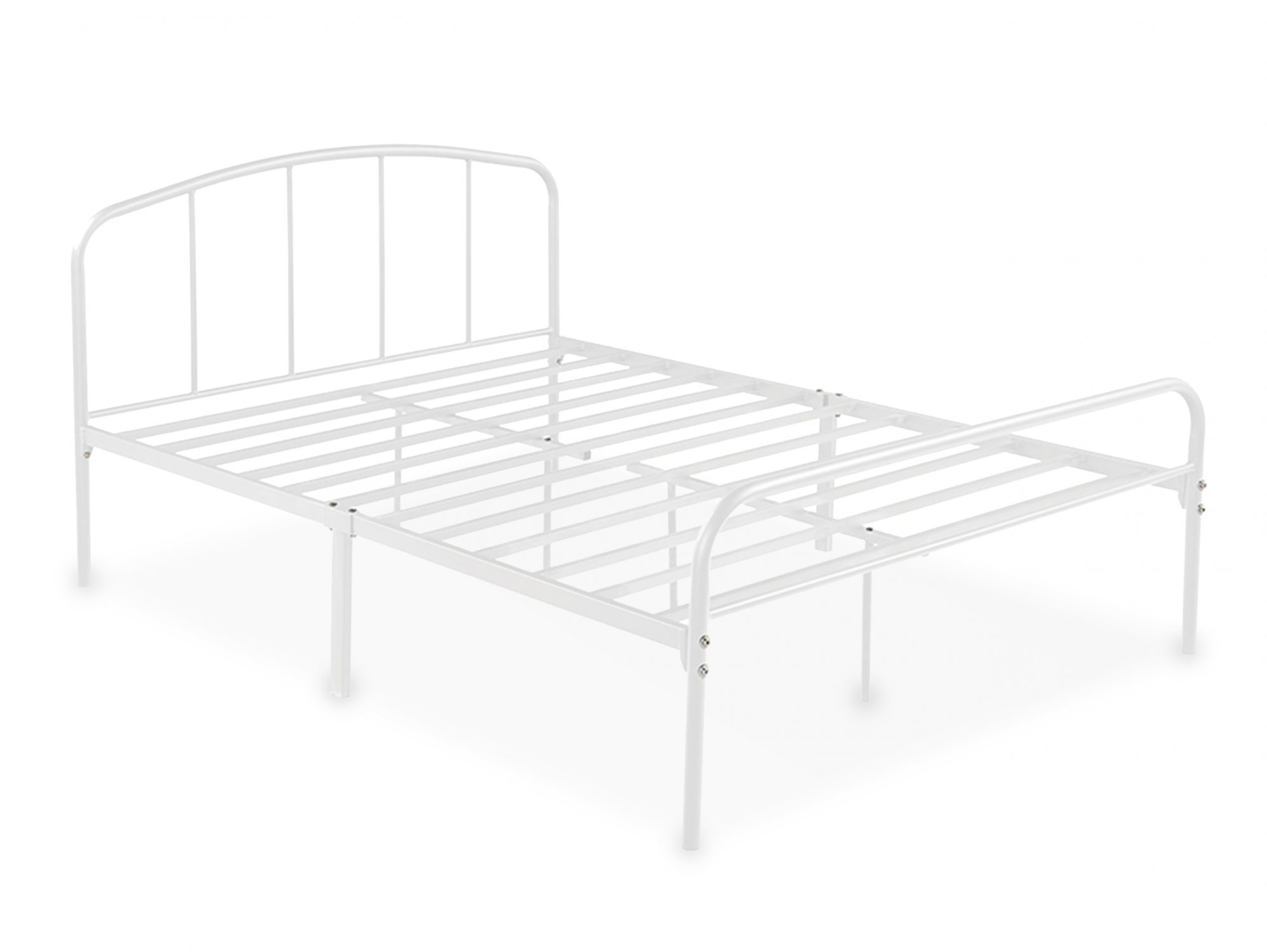 Lpd Milton 5ft King Size White Metal, White King Size Platform Bed Frame