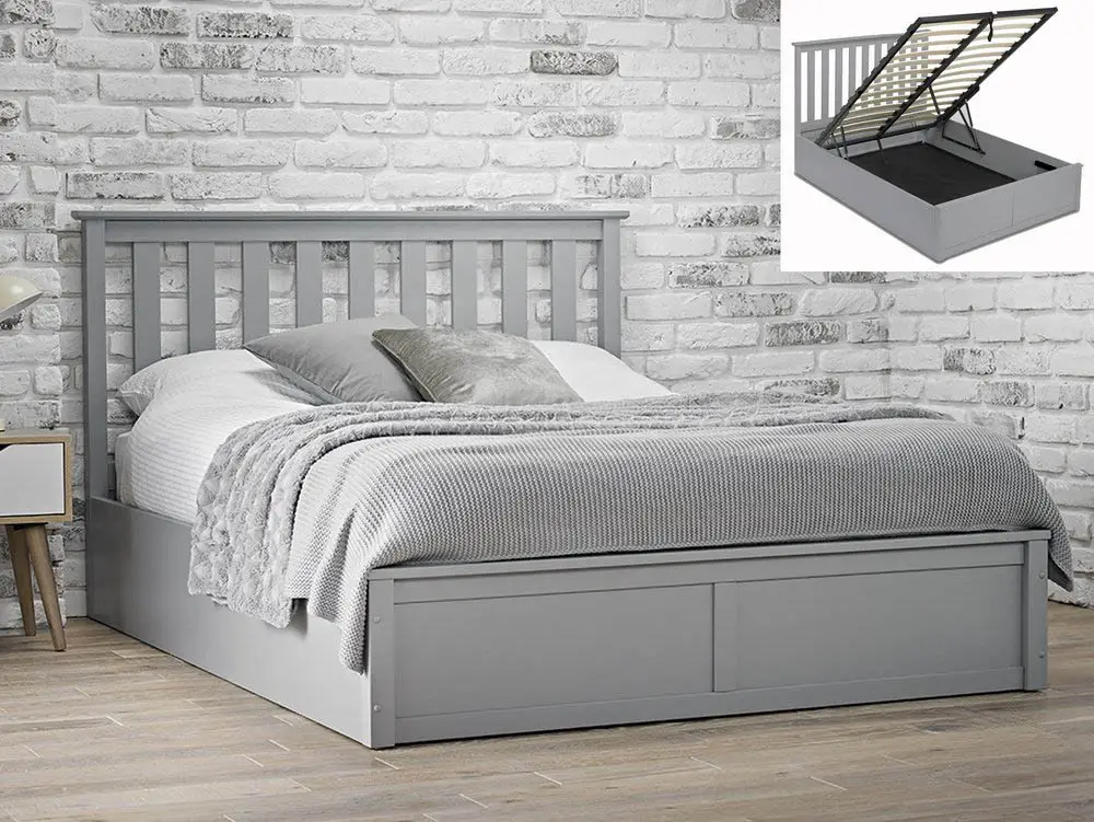 LPD LPD Oxford Grey Wooden Ottoman Bed Frame