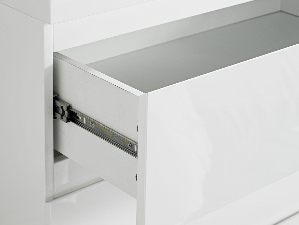 LPD LPD Puro White High Gloss 1 Drawer Dressing Table (Flat Packed)