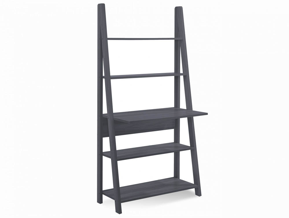 LPD LPD Tiva Charcoal Ladder Shelving Unit with Desk (Flat Packed)