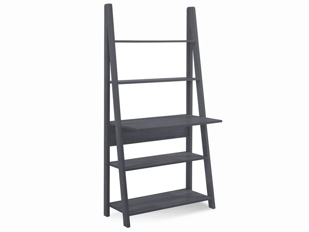 LPD LPD Tiva Charcoal Ladder Shelving Unit with Desk