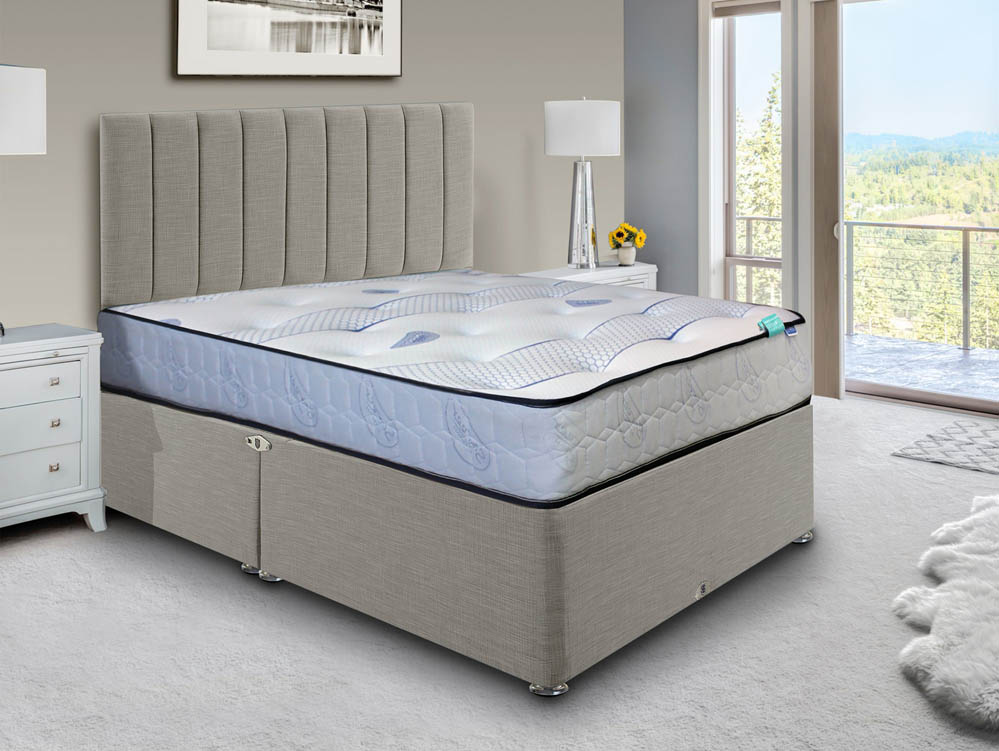 Sareer Matrah Cool Blue Memory Coil 5ft King Size Divan Bed Archers Sleepcentre Sareer Matrah Cool Blue Memory Coil 5ft, Unusual King Size Beds Uk