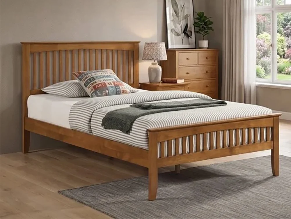 Sareer Sareer Sandhurst Oak Wooden Bed Frame