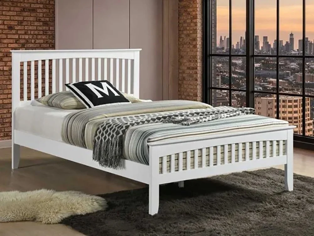 Sareer Sareer Sandhurst White Wooden Bed Frame