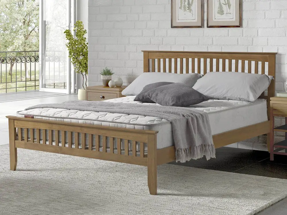 Sareer Sareer Sandhurst 4ft Small Double Oak Wooden Bed Frame