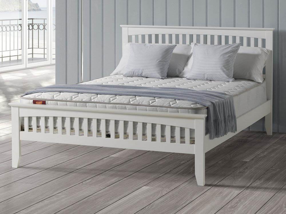 Sareer Sandhurst 4ft Small Double White, Small White Wooden Bedroom Furniture
