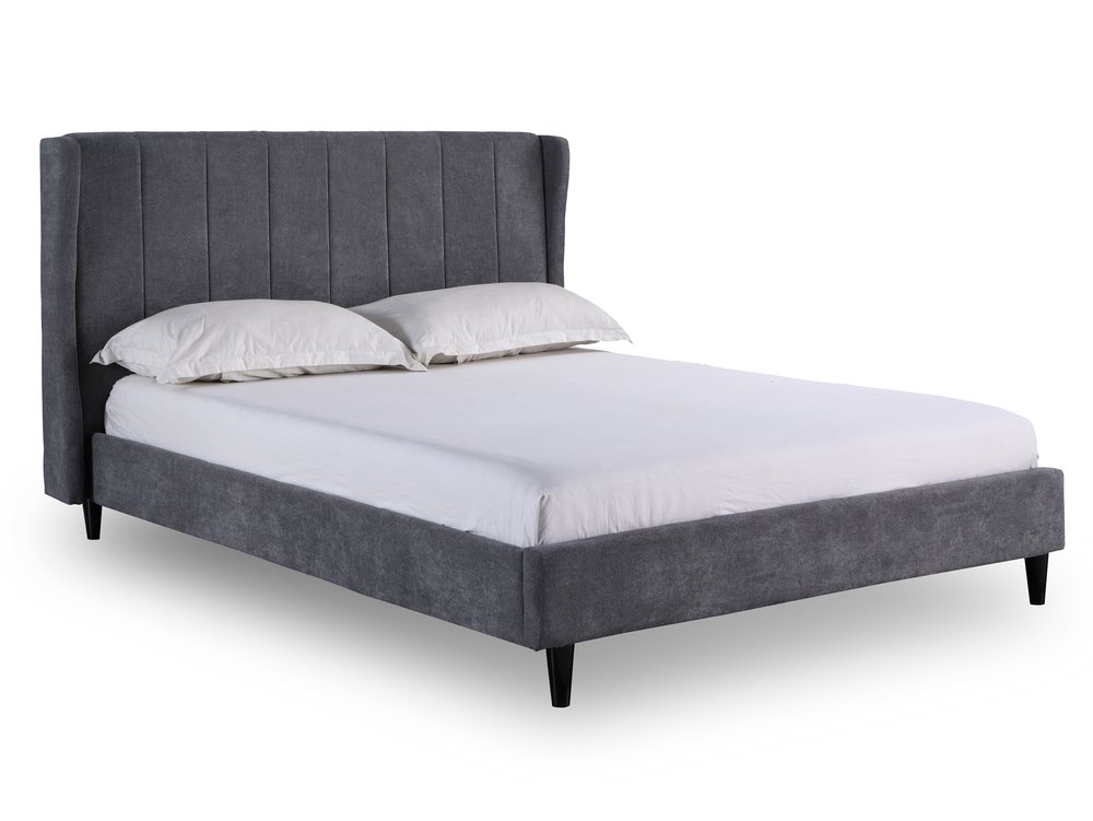 Seconique Seconique Amelia 4ft6 Double Grey Upholstered Fabric Bed Frame