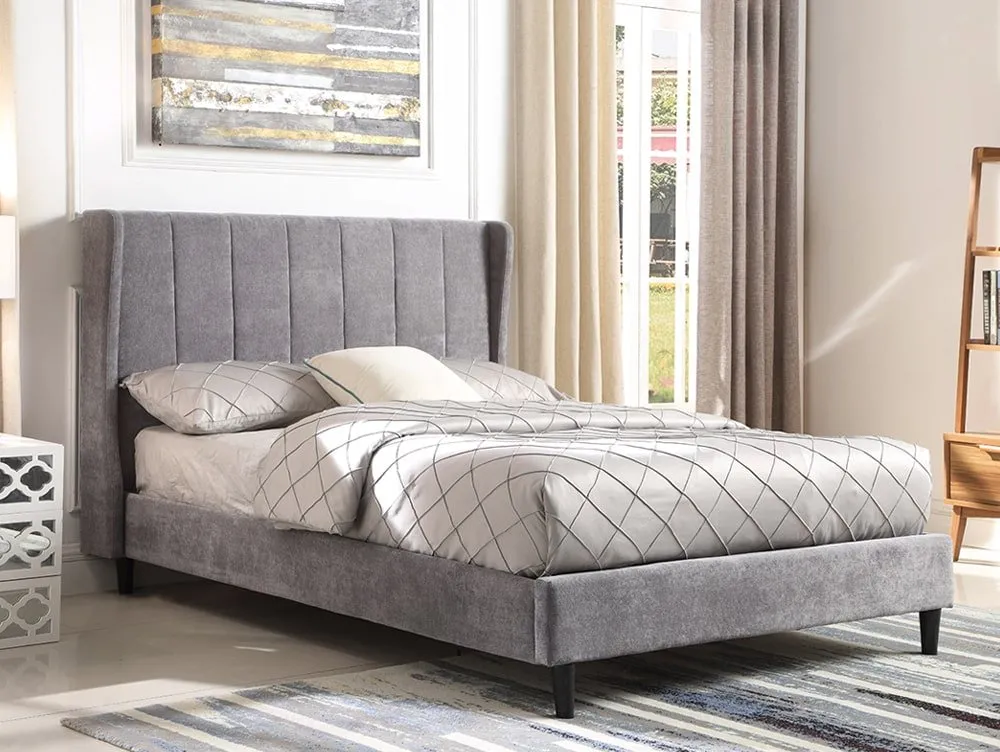 Seconique Seconique Amelia Grey Fabric Bed Frame