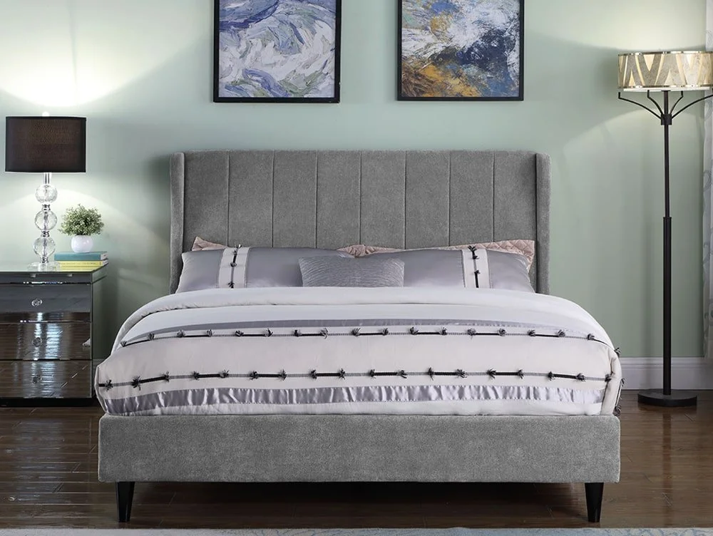 Seconique Seconique Amelia Grey Fabric Bed Frame