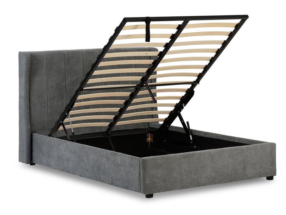 Seconique Seconique Amelia 4ft6 Double Grey Upholstered Fabric Ottoman Bed Frame