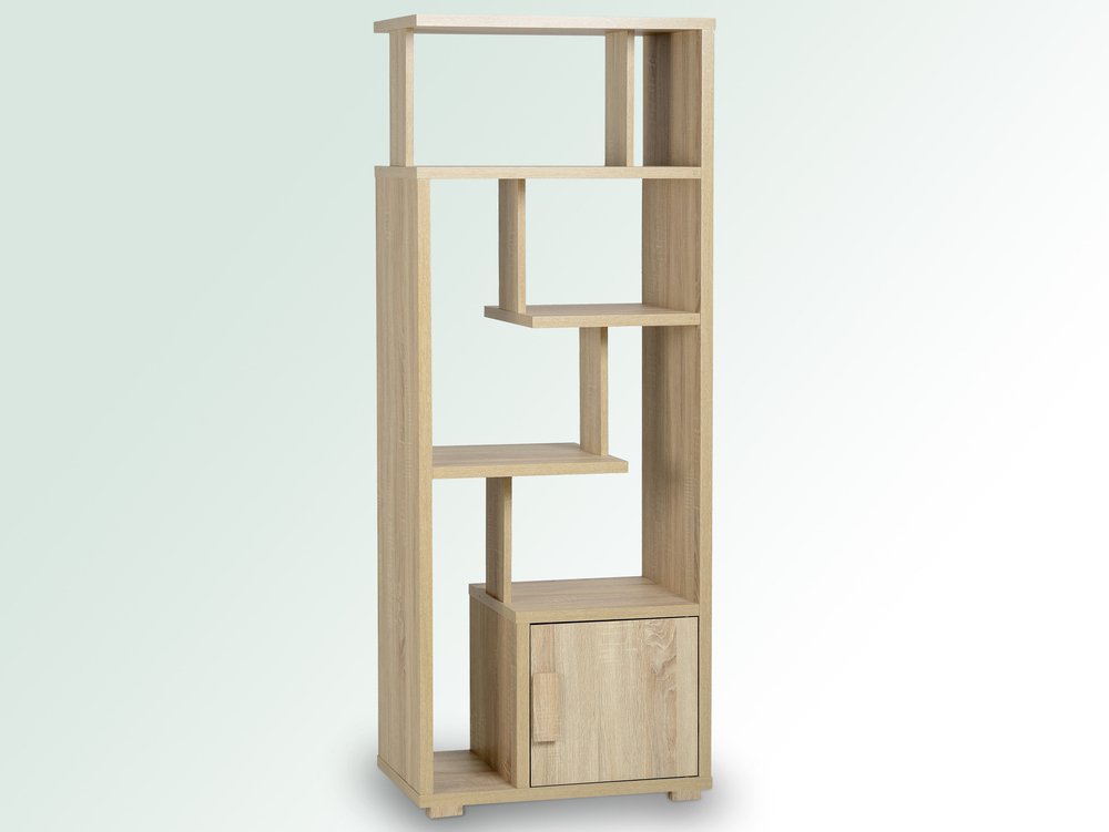 Seconique Seconique Cambourne Light Sonoma Oak 1 Door Display Cabinet (Flat Packed)