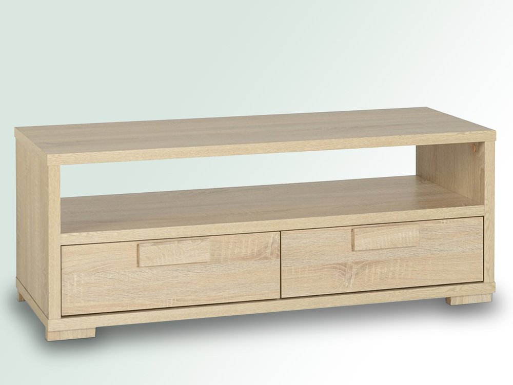 Seconique Seconique Cambourne Light Sonoma Oak Flat Screen 2 Drawer TV Cabinet (Flat Packed)