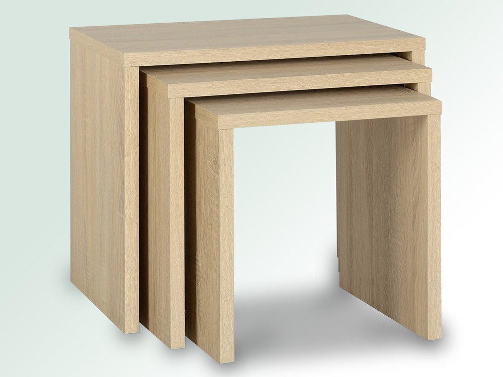Seconique Seconique Cambourne Light Sonoma Oak Nest of Tables (Flat Packed)