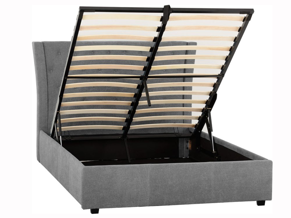 Seconique Seconique Camden 4ft6 Double Grey Upholstered Fabric Ottoman Bed Frame