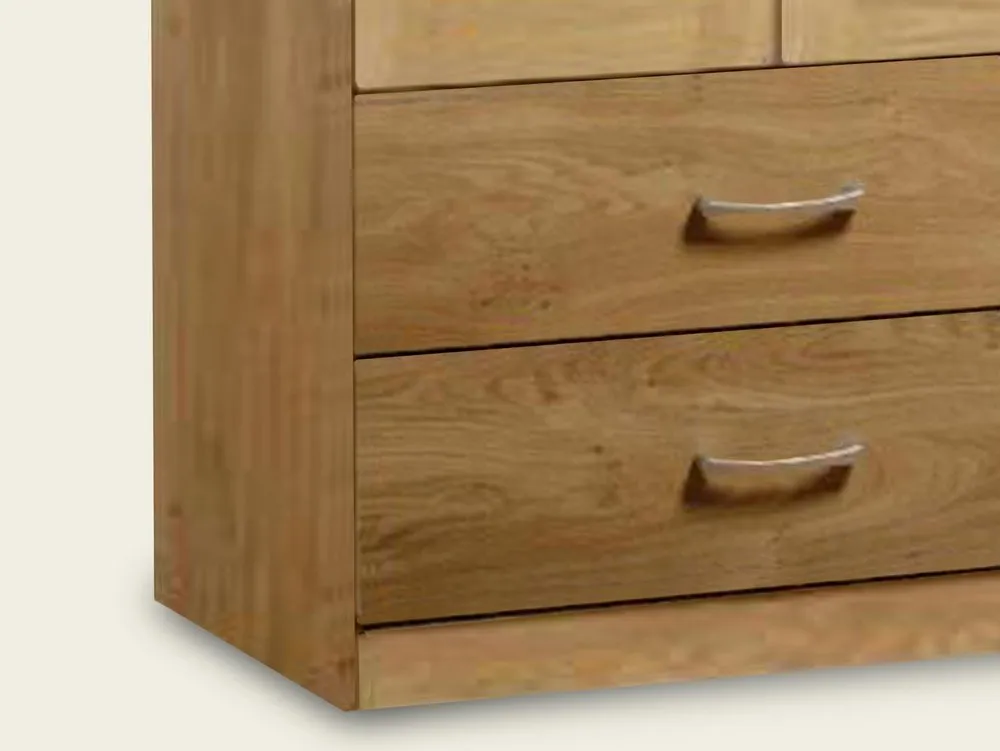 Seconique Seconique Charles Oak 2 Door 2 Drawer Double Wardrobe