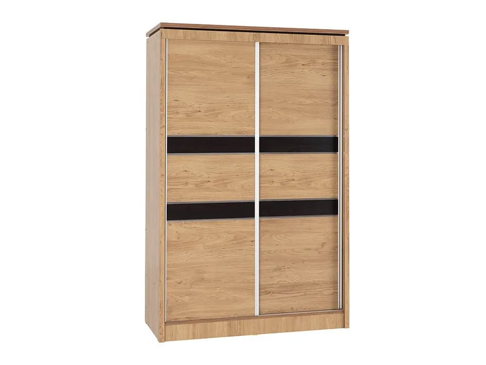 Seconique Seconique Charles Oak Sliding Door Double Wardrobe