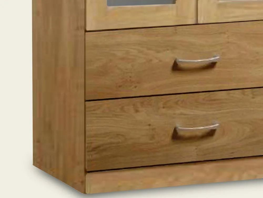 Seconique Seconique Charles Oak 3 Door 2 Drawer Triple Wardrobe