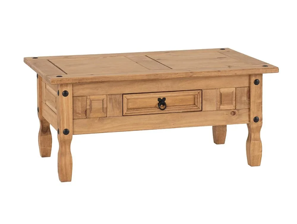 Seconique Seconique Corona Pine 1 Drawer Wooden Coffee Table