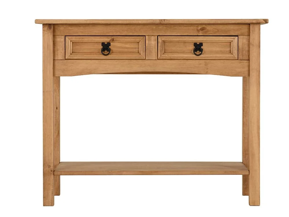 Seconique Seconique Corona Pine 2 Drawer Wooden Console Table