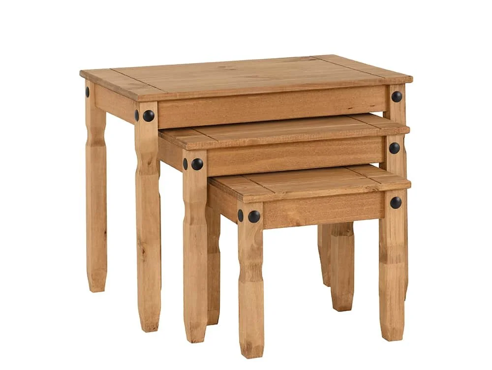 Seconique Seconique Corona Pine Wooden Nest of Tables