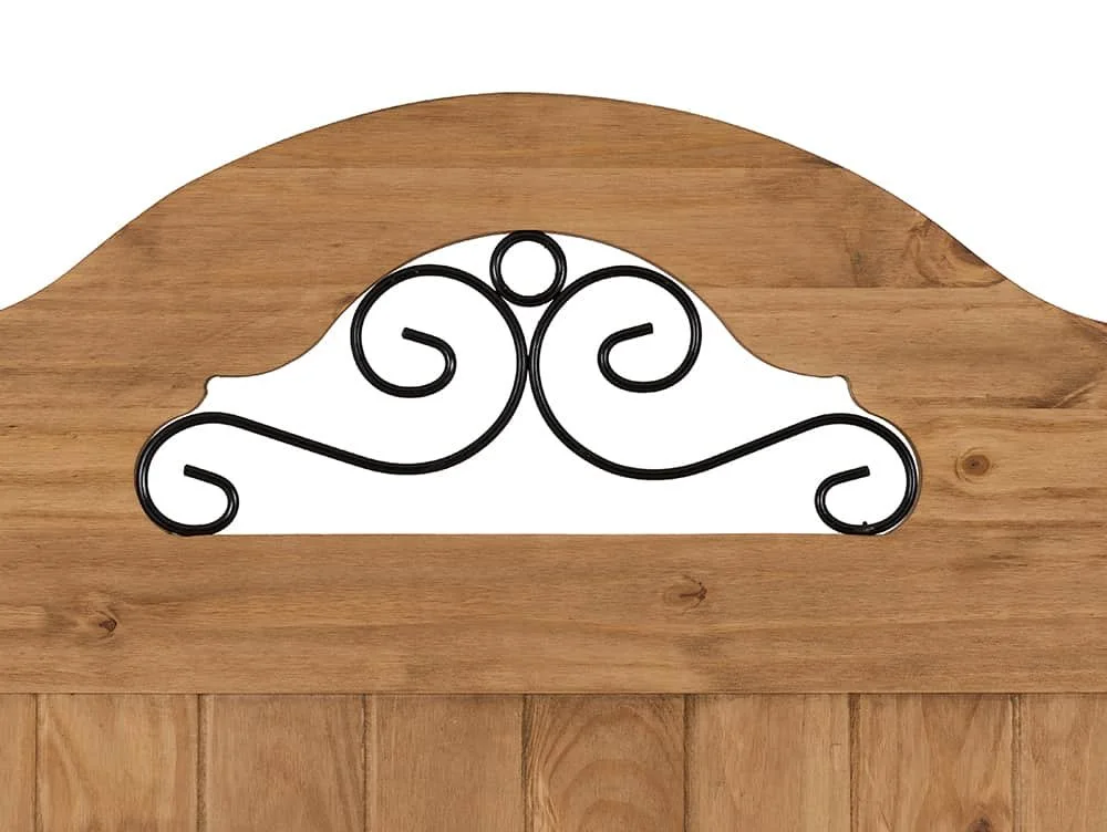 Seconique Seconique Corona Scroll Pine Wooden Bed Frame (High Footend)