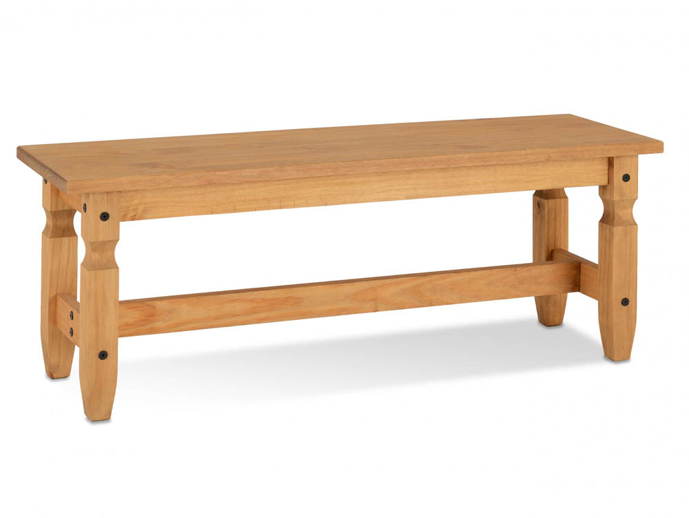 Seconique Seconique Corona Solid Pine 120cm Wooden Dining Bench