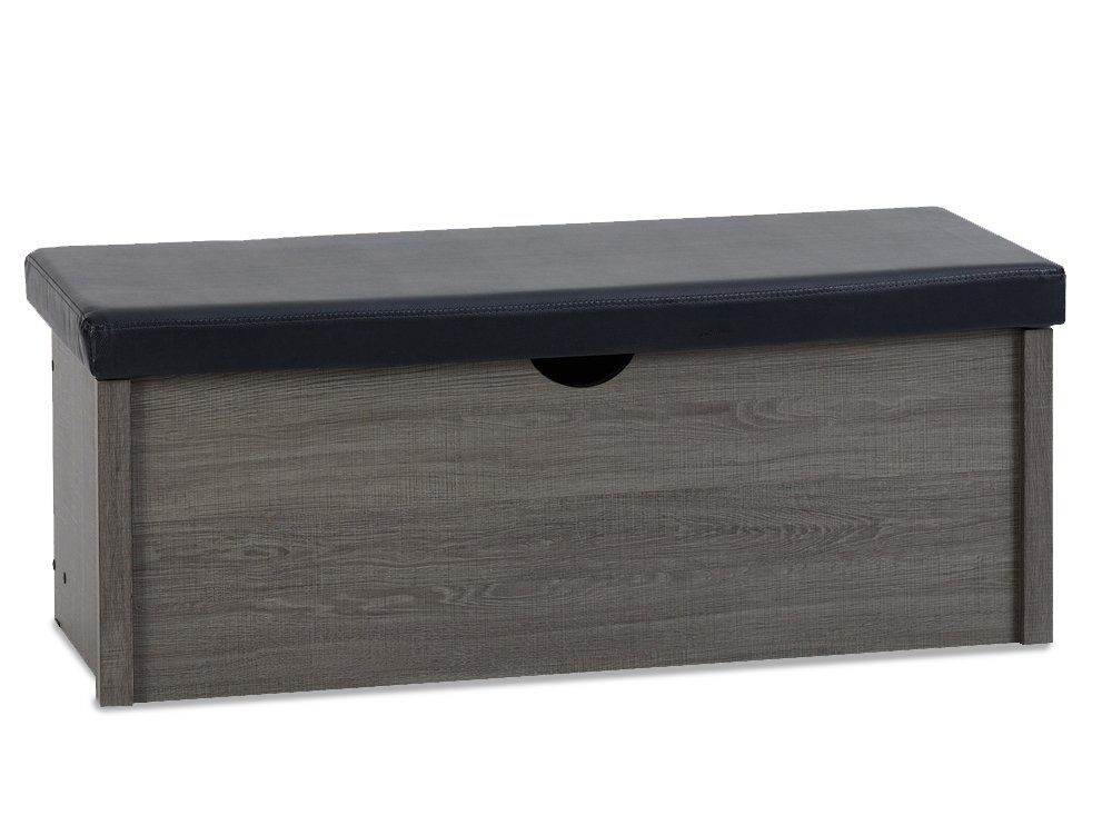 Seconique Lisbon Shoe Cabinet Black Wood Grain One Size