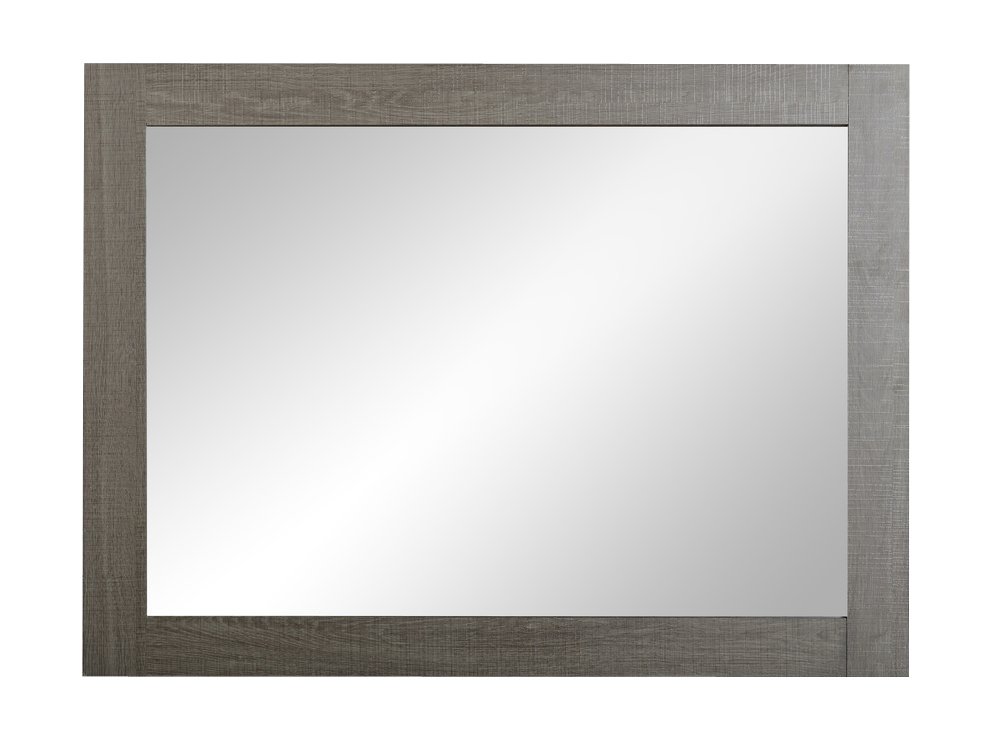 Seconique Seconique Lisbon Black Wood Grain Effect Mirror