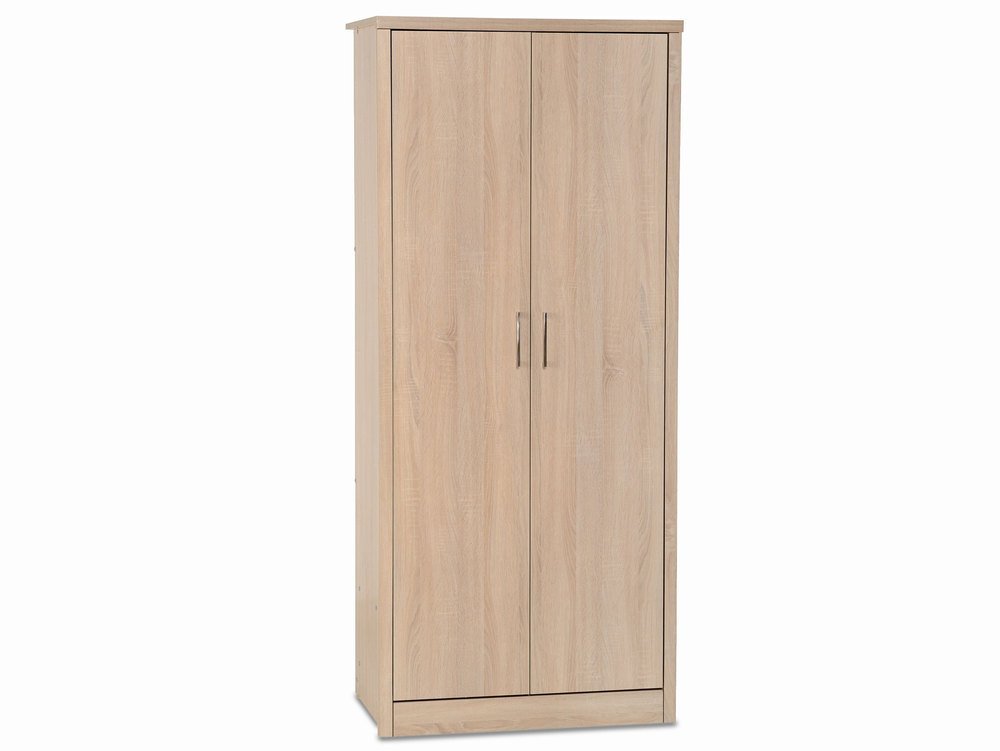 Seconique Seconique Lisbon Light Oak Effect 2 Door Double Wardrobe (Flat Packed)