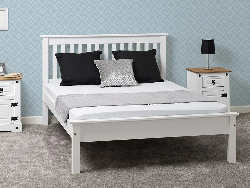 Seconique Seconique Monaco White Wooden Bed Frame (Low Footend)