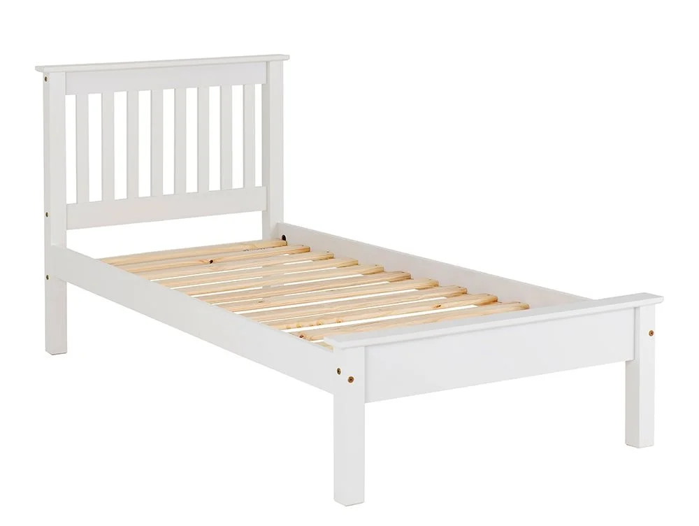 Seconique Seconique Monaco White Wooden Bed Frame (Low Footend)